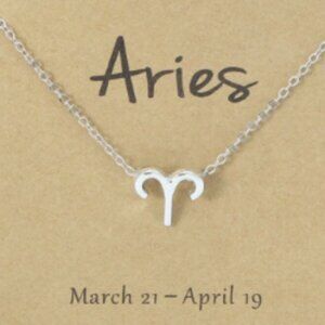 NWT, Aries Zodiac Sign Silver Charm Necklace